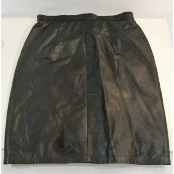 Cosa Nova Dresses & Skirts - Cosa Nova Black  Leather Pencil Skirt Vintage